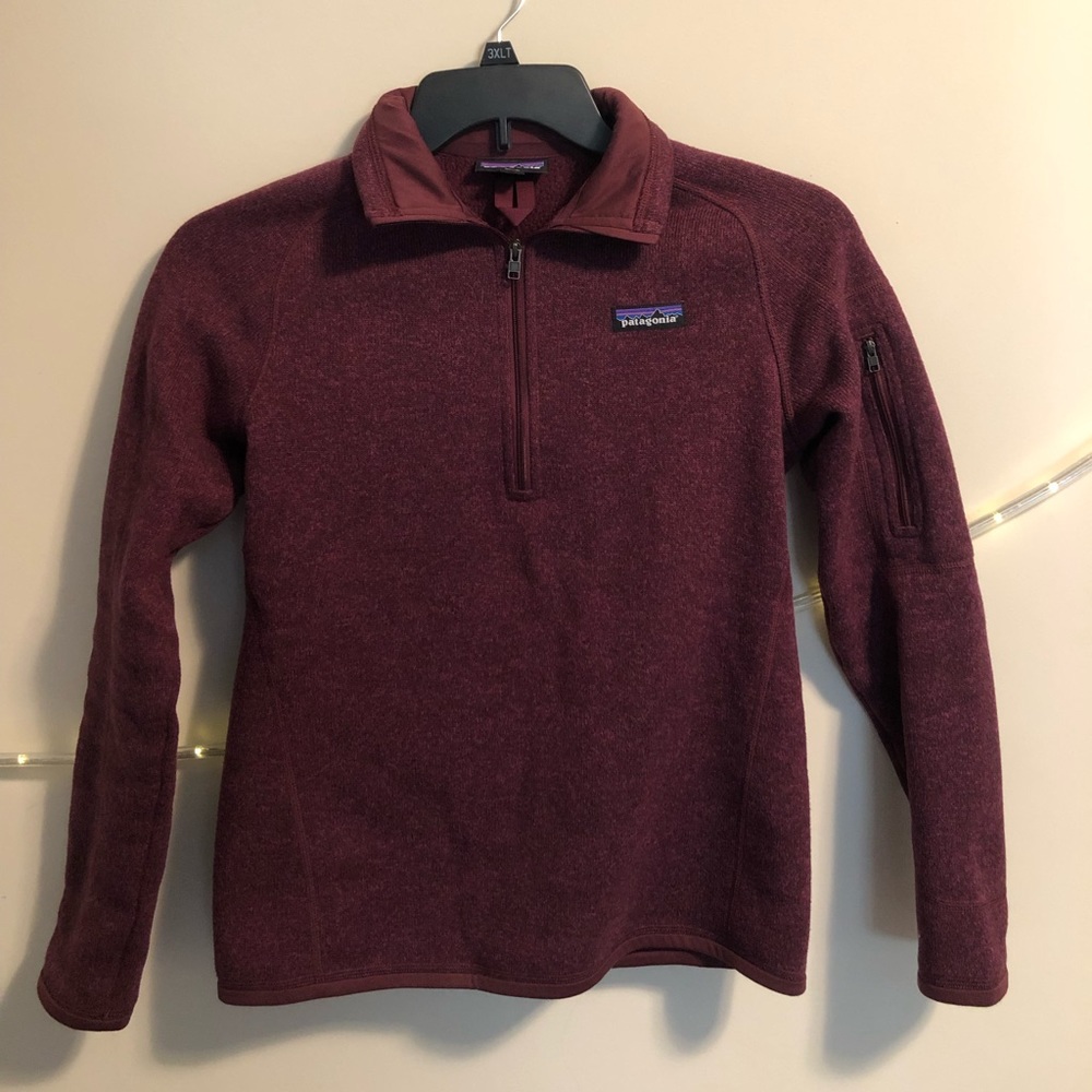 PATAGONIA quarter zip maroon jacket